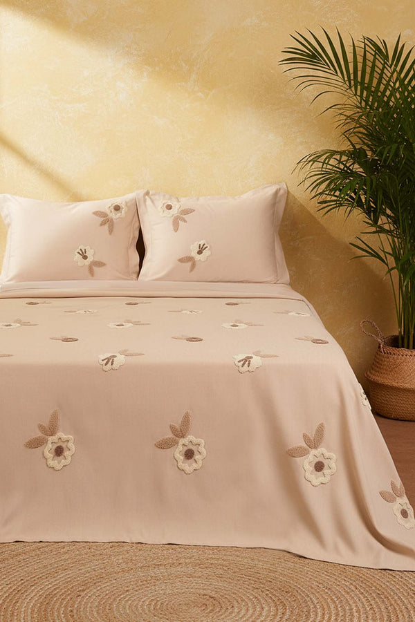 Cappy Lalezar Double Embroidered Bedspread Set