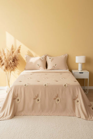 Cappy Lalezar Double Embroidered Bedspread Set