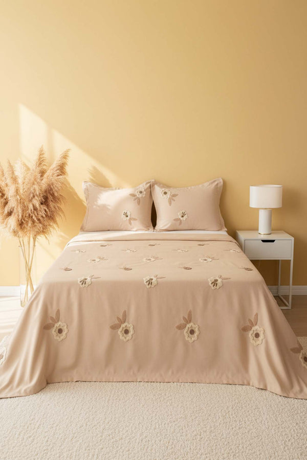 Cappy Lalezar Double Embroidered Bedspread Set