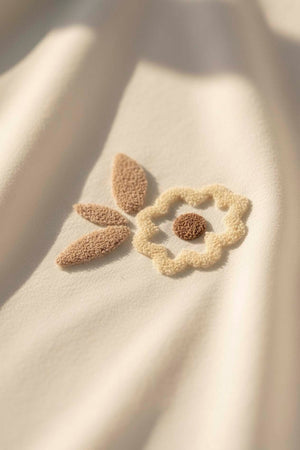 Ecru Lalezar Double Embroidered Bedspread Set