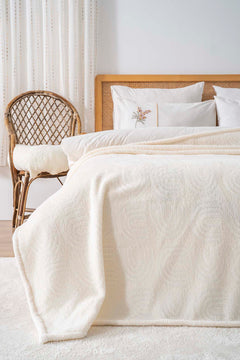 Viona Rainbow Jacquard & Tufted Bedspread – Single Piece Coverlet, Double Size, 200x230 cm