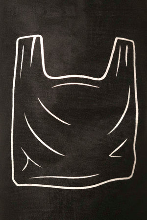 Black Hanging Plastic Bag Holder Fabric Organizer