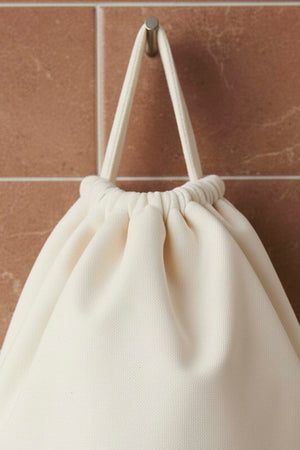 White Sunflower Pattern Fabric Plastic Bag Organizer