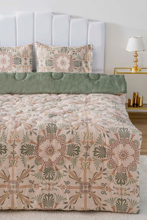 Ethnic Palace Double-Sided Daisy Quilted Quilt - 200x215 cm