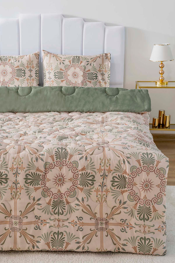 Ethnic Palace Double-Sided Daisy Quilted Quilt - 200x215 cm