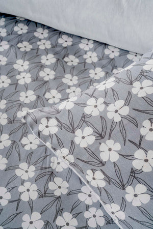 Henna Grey Double Bedding Set Cotton