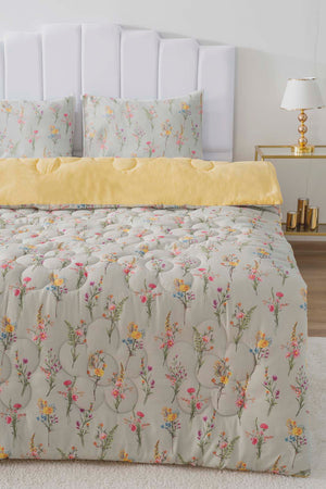 Begonvil Double-Sided Daisy Quilted Quilt - 200x215 cm