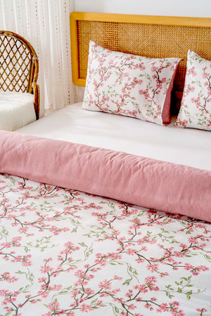 Sakura Double Bed Duvet Cover Set Cotton