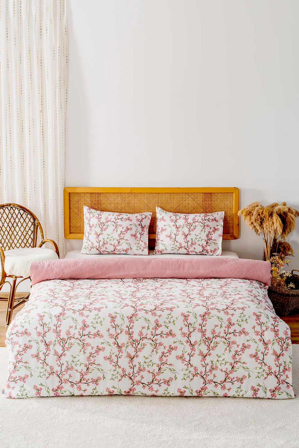 Sakura Double Bed Duvet Cover Set Cotton