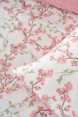 Sakura Double Bed Duvet Cover Set Cotton