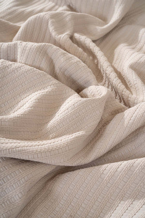 Marta Beige Double Jacquard Bedspread Set 3-Piece Sleep Set