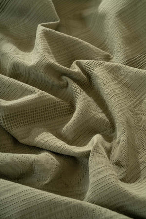 Tziana Khaki Green Double Jacquard Bedspread Set – 3 Piece Bedding Set