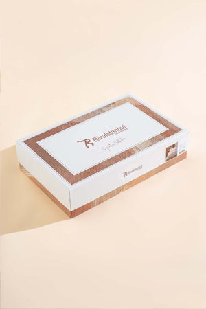 Florita Beige Embroidered Double Bedding Set – 100% Cotton